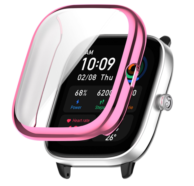 Чехол-накладка DK Silicone Face Case для Xiaomi Amazfit GTS 4 mini (pink rose) 015817-328 фото