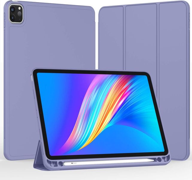 Чохол-книжка шкіра силікон Smart Cover Слот під Стилус для Apple iPad Pro 12.9" (4 gen) (2020) (lavender grey) 011191-975 фото