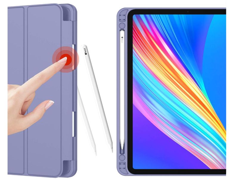 Чохол-книжка шкіра силікон Smart Cover Слот під Стилус для Apple iPad Pro 12.9" (4 gen) (2020) (lavender grey) 011191-975 фото