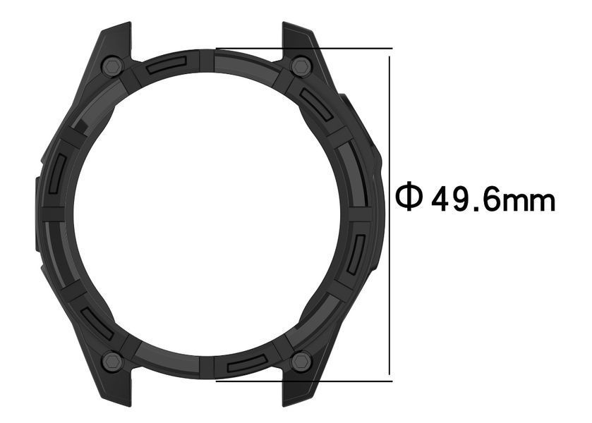 Чохол-бампер DK для Garmin Fenix 8 47 mm Amoled | Силікон Outlines (black) 018568-124 фото