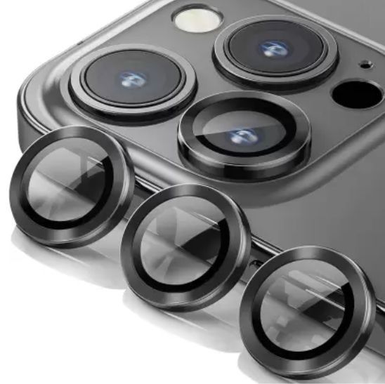 Защитное стекло 2шт CDK для Apple iPhone 13 Pro Max | на камеру Lens Metal Ring Eagle Eye (015729) (black) 019598-062 фото