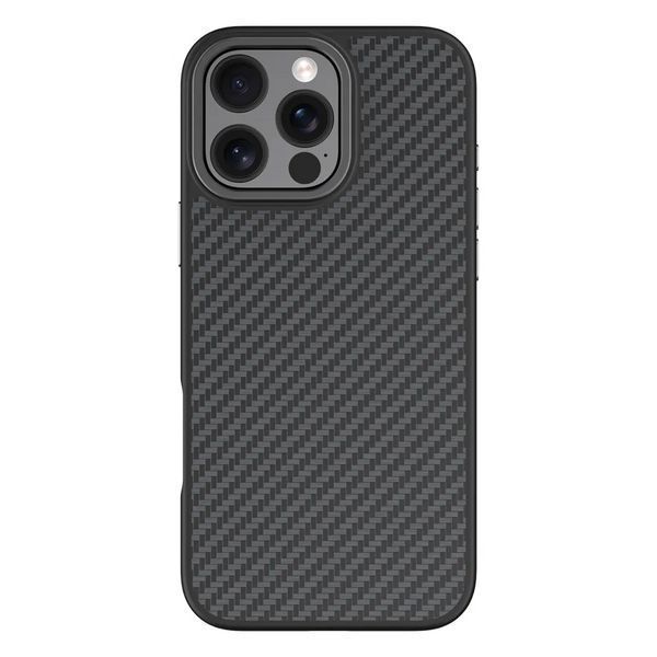 Чохол для Comma для Apple iPhone 16 Pro | Kevlar Series Magsafe Silicone Case (black) 021669-076 фото