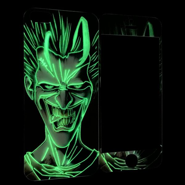 Захисне скло DK-Case для Apple iPhone 5/5S Joker luminescent back/face (dark green) 00882 фото