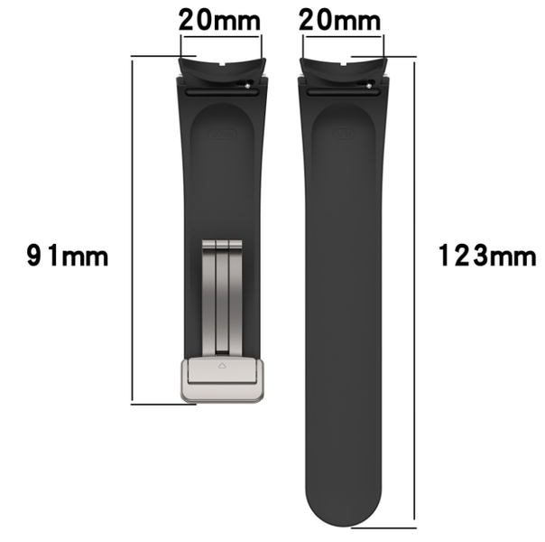 Ремешок CDK Silicone Sport Magnetic "S" для Samsung Galaxy Watch4 (R870 / R875) 44mm (015835) (black) 016009-124 фото