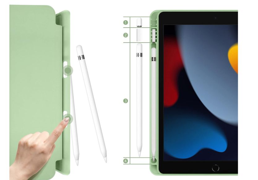 Чохол-книжка CDK Екошкіра силікон Smart Case Слот під стилус для Apple iPad 10.2" 9gen 2021 (011189) (light green) 013745-069 фото