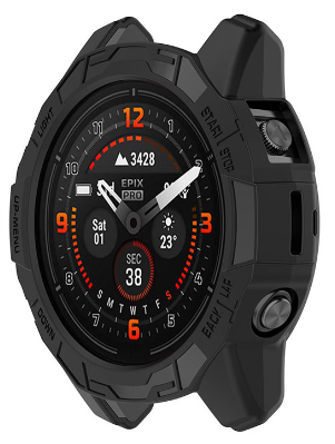 Чехол-бампер DK Силикон Outlines для Garmin Fenix 7X (016387) (black) 016387-124 фото