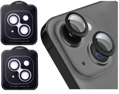 Защитное стекло 2шт CDK для Apple iPhone 13 mini | на камеру Lens Metal Ring Eagle Eye (015731) (black) 019596-062 фото