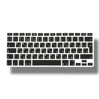 Накладка силикон на клавиатуру для Apple MacBook Air 13" A1237 / A1304 (2008 - 2009) UK (010469) (black) 011445-076 фото