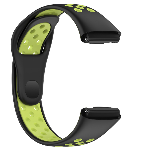 Ремешок DK Silicone Sport Band Nike для Xiaomi Redmi Watch 3 Active / 3 Lite (black / green) 016712-962 фото