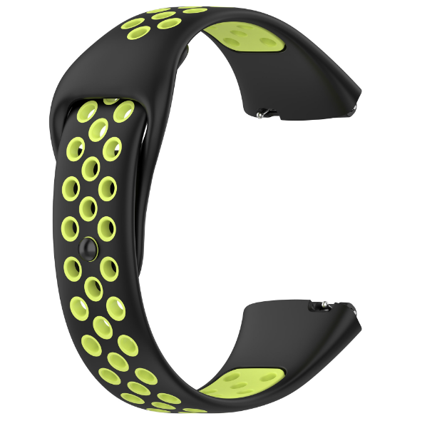 Ремешок DK Silicone Sport Band Nike для Xiaomi Redmi Watch 3 Active / 3 Lite (black / green) 016712-962 фото