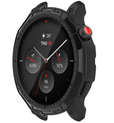 Чохол-бампер DK Силікон Outlines для Xiaomi Amazfit GTR 4 (black) 016260-124 фото