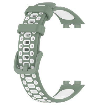 Ремешок DK для Huawei Band 8 / 9 | Silicone Sport Band Nike (016452) (light green / white) 016452-995 фото