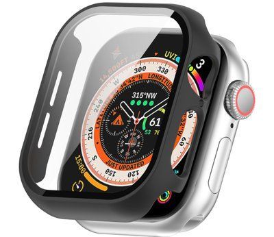 Чехол-накладка DK для Apple Watch 42mm (Series 10/11) | Пластик Soft-Touch Glass Full Cover (018481) (black) 018481-124 фото