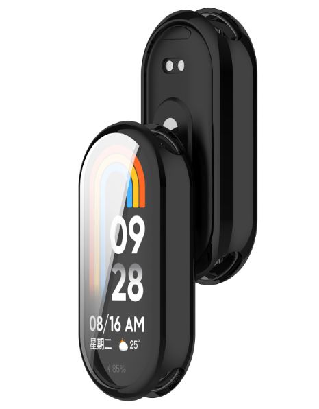 Чехол-накладка CDK для Xiaomi Mi Smart Band 9 Ceramic | Silicone Face Case (016403) (black) 018016-124 фото