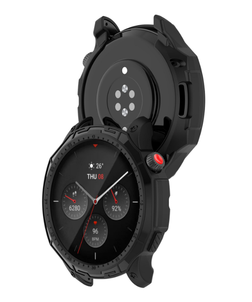 Чохол-бампер DK Силікон Outlines для Xiaomi Amazfit GTR 4 (black) 016260-124 фото