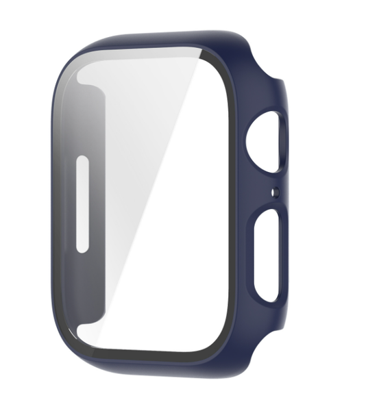 Чохол-накладка DK Пластик Soft-Touch Glass Full Cover для Apple Watch 45mm (dark blue) 013559-132 фото