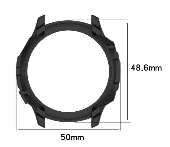 Чехол-бампер DK Силикон Outlines для Xiaomi Amazfit GTR 4 (black) 016260-124 фото
