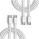 Кабель 2шт CDK Data Cable UltraDART/ SuperVOOC/Warp/150W/240W/10A 1m Type-C на Type-C (OEM) (017260) (white) 023082-407 фото 1