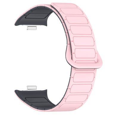 Ремешок CDK для Xiaomi Redmi Watch 6 | Silicone Shaped Magnetic Band (018838) (pink / grey) 022741-109 фото
