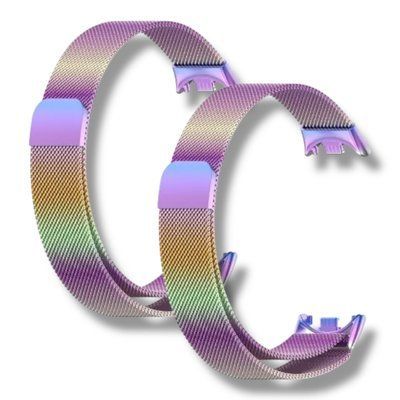 Ремешок 2шт CDK для Xiaomi Mi Smart Band 9 | Metal Milanese Loop Magnetic (015814) (chameleon) 022270-329 фото