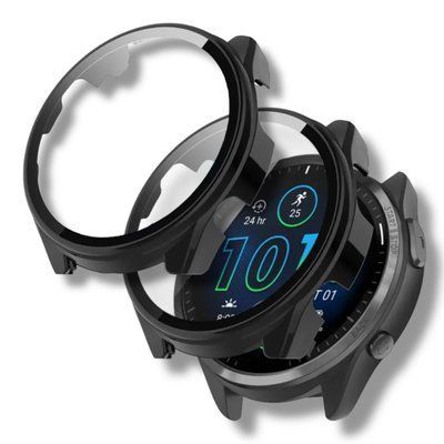 Чохол-накладка 2 шт CDK для Garmin Frenner 965 | Пластик Gloss Скло Full Cover (016320) (black) 022791-124 фото