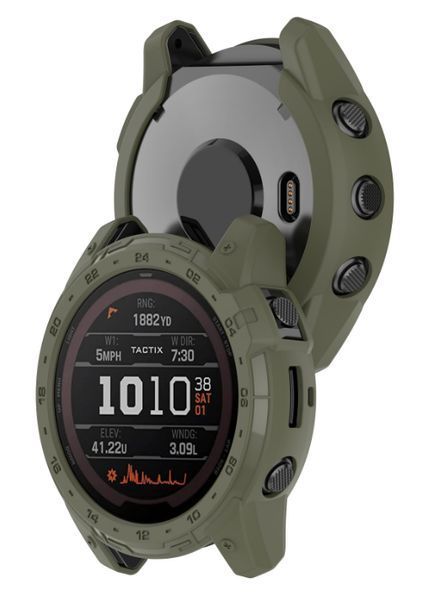 Чехол-бампер 2шт CDK для Garmin Tactix 7 | Силикон Outlines (015830) (green) 022795-133 фото