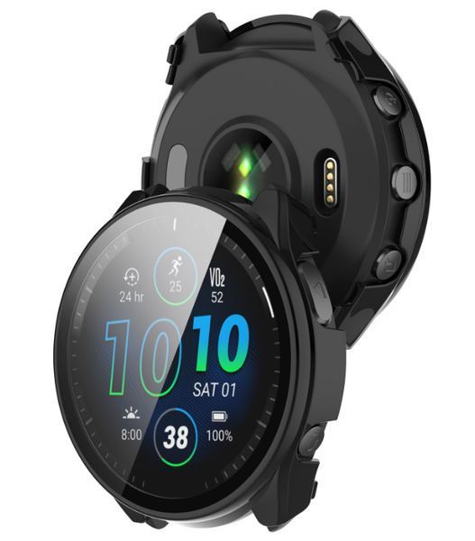 Чохол-накладка 2 шт CDK для Garmin Frenner 965 | Пластик Gloss Скло Full Cover (016320) (black) 022791-124 фото