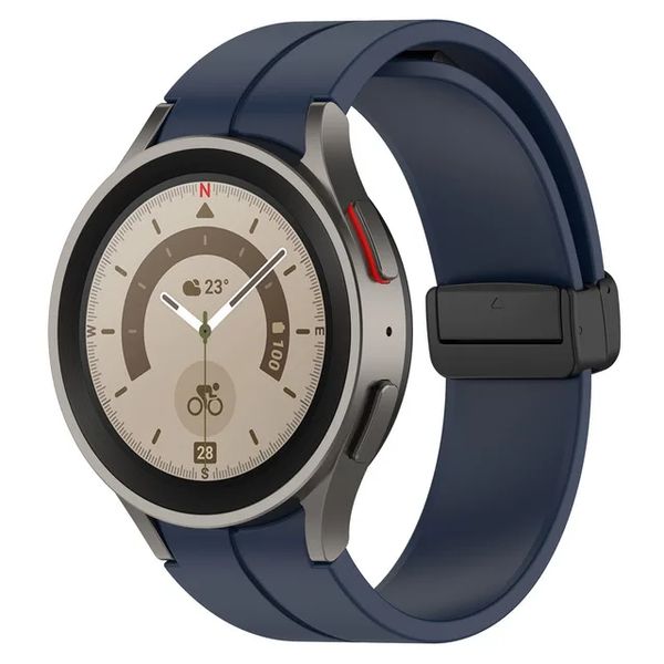 Ремінець CDK Silicone Sport Magnetic "L" для Samsung Galaxy Watch5 Pro (R920/R925) 45 mm (015834) (dark blue/ 016014-087 фото