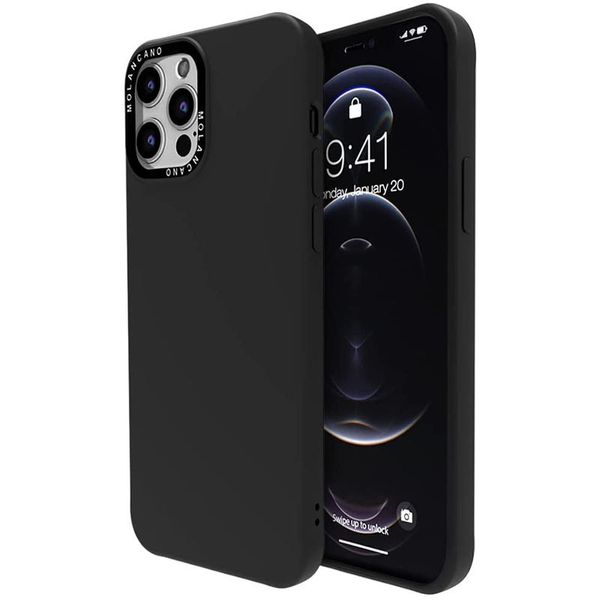 Чехол-накладка Silicone Molan Cano SF Jelly MIXXI для Apple iPhone 12 / 12 Pro (black) 012781-076 фото