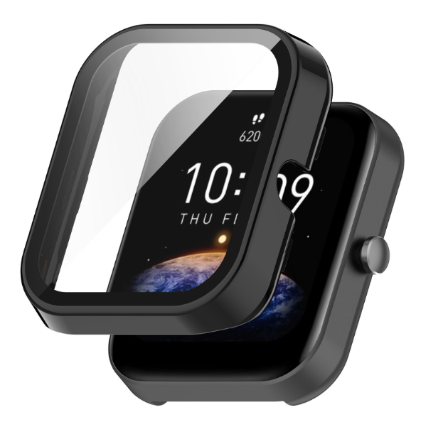 Чехол-накладка DK Пластик Gloss Glass Full Cover для Xiaomi Amazfit Bip 3 / 3 Pro (black) 015078-124 фото