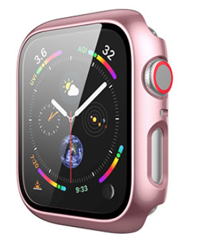 Чехол-накладка DK Пластик Soft-Touch Glass Full Cover для Apple Watch 38mm (pink rose) 013784-328 фото