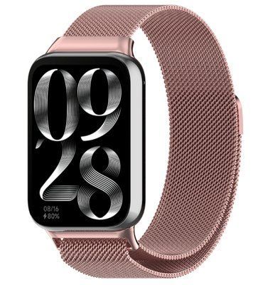 Ремешок CDK для Xiaomi Mi Smart Band 9 Pro | Metal Milanese Loop Magnetic (017123) (pink rose) 018663-328 фото