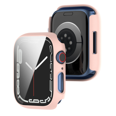 Чехол-накладка DK Пластик Soft-Touch Glass Full Cover для Apple Watch 45mm (pink) 013559-373 фото