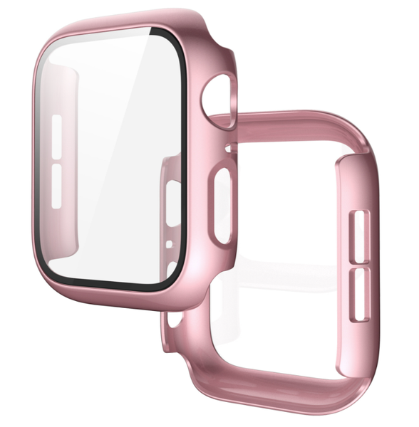 Чехол-накладка DK Пластик Soft-Touch Glass Full Cover для Apple Watch 38mm (pink rose) 013784-328 фото