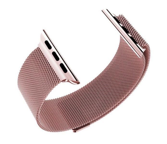 Ремінець CDK для Apple Watch 46 mm (Series 10) | Метал Milanese Loop (05527) (pink rose) 018069-328 фото