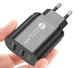 Зарядний пристрій PD+Quick Charge 3.0 40W 2Type-C (PD001) (black) 013734-115 фото 1