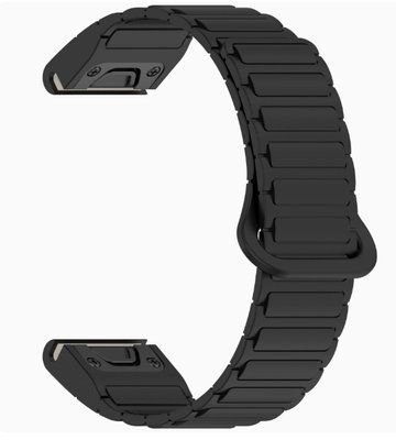 Ремінець CDK для Garmin Forerunner 955 | 22mm Silicone Shaped Magnetic Band (019626) (black) 019690-124 фото