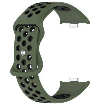 Ремешок CDK для Xiaomi Mi Smart Band 9 Pro | Silicone Sport Band Nike (017600) (green / black) 018667-994 фото