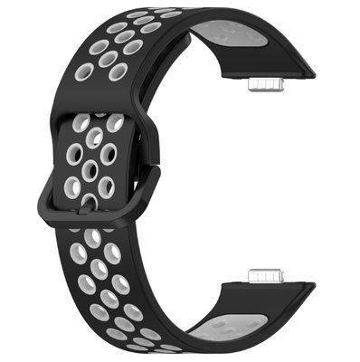 Ремінець CDK для Huawei Watch Fit 4 Pro | Silicone Sport Band Nike (017791) (black / grey) 020994-960 фото