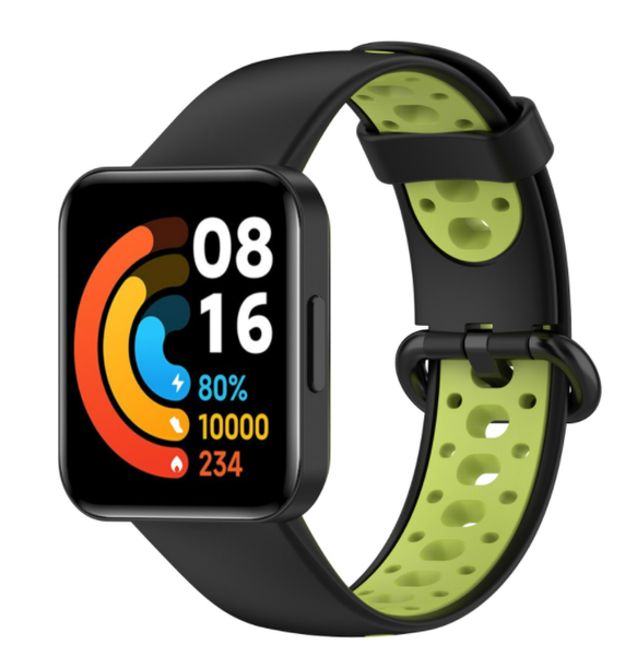 Ремешок CDK Silicone Sport Band Nike для Xiaomi Poco Watch (013577) (black / green) 014228-962 фото