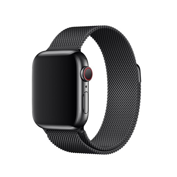 Ремінець метал Milanese Loop для Apple Watch 38 / 40mm (black) 05526-722 фото