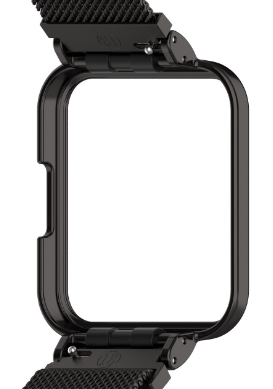 Чехол-бампер DK Stainles Steel для Xiaomi Redmi Watch 2 Lite (black) 014432-124 фото