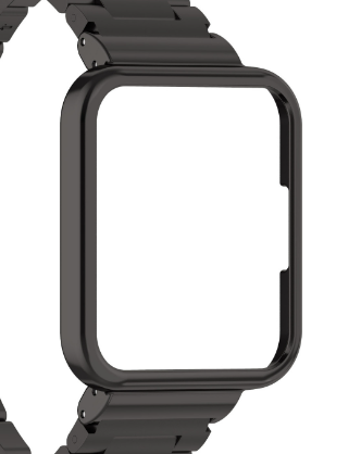 Чехол-бампер DK на 20мм Stainless Steel для Xiaomi Redmi Watch 2 Lite (black) 014432-124 фото