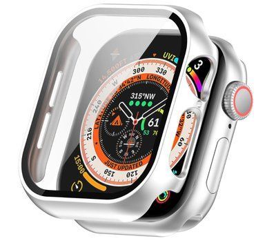 Чохол-накладка DK для Apple Watch 46mm (Series 10/11) | Пластик Soft-Touch Glass Full Cover (018479) (silver) 018479-227 фото