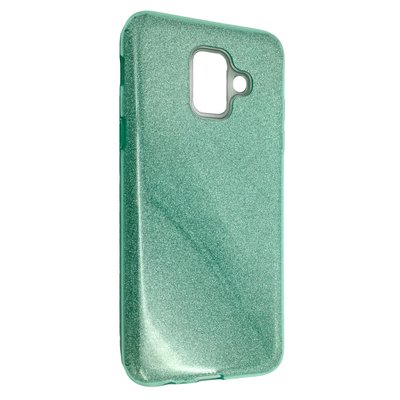 Чохол-накладка DK Silicone Glitter Heaven Rain для Samsung A6 Plus (2018) (green) 07170-774 фото