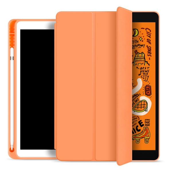 Чехол-книжка CDK Эко-кожа силикон Smart Case Слот под Стилус для Apple iPad 10.2" 9gen 2021 (011189) (orange) 013745-976 фото