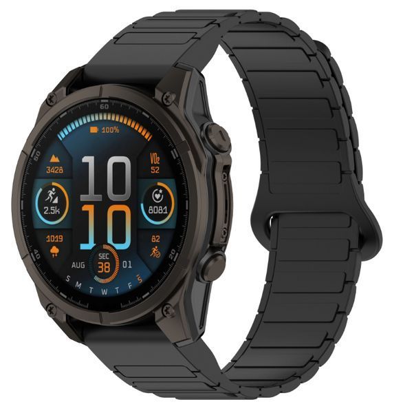 Ремінець CDK для Garmin Enduro 2 | 26mm Silicone Shaped Magnetic Band (019625) (black) 019664-124 фото