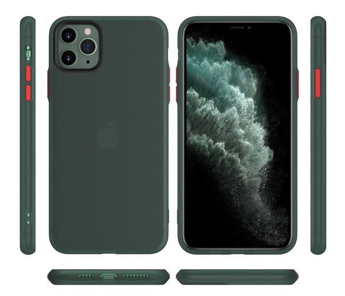 Чохол-накладка DK Silicone Matting Silk для Apple iPhone 11 Pro (green / red) 09892-813 фото