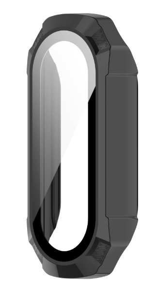 Чохол-накладка DK Пластик Gloss Glass Full Cover для Xiaomi Mi Band 5/6 (015819) (black) 015819-124 фото