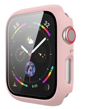 Чохол-накладка DK Пластик Soft-Touch Glass Full Cover для Apple Watch 42mm (pink) 011428-373 фото